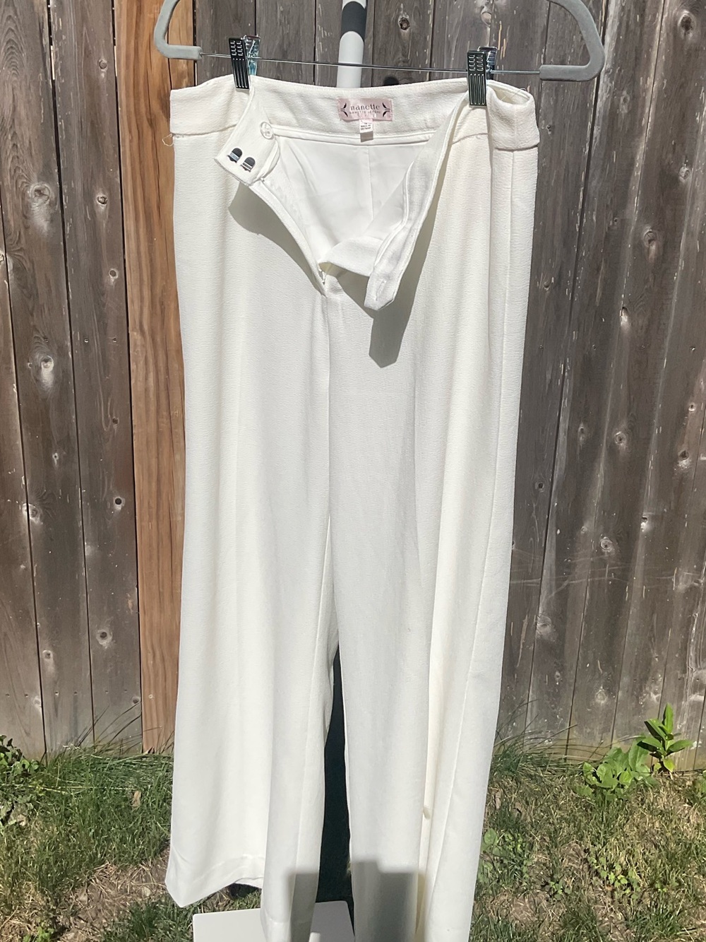 Nanette Lepore Cream Wide-Leg Dress Pants